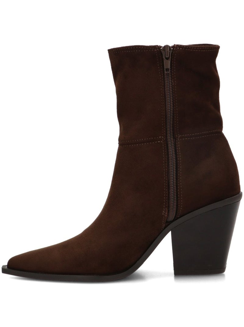Botin campero mujer tacón alto - corina Marrón capuchino - Kiabi