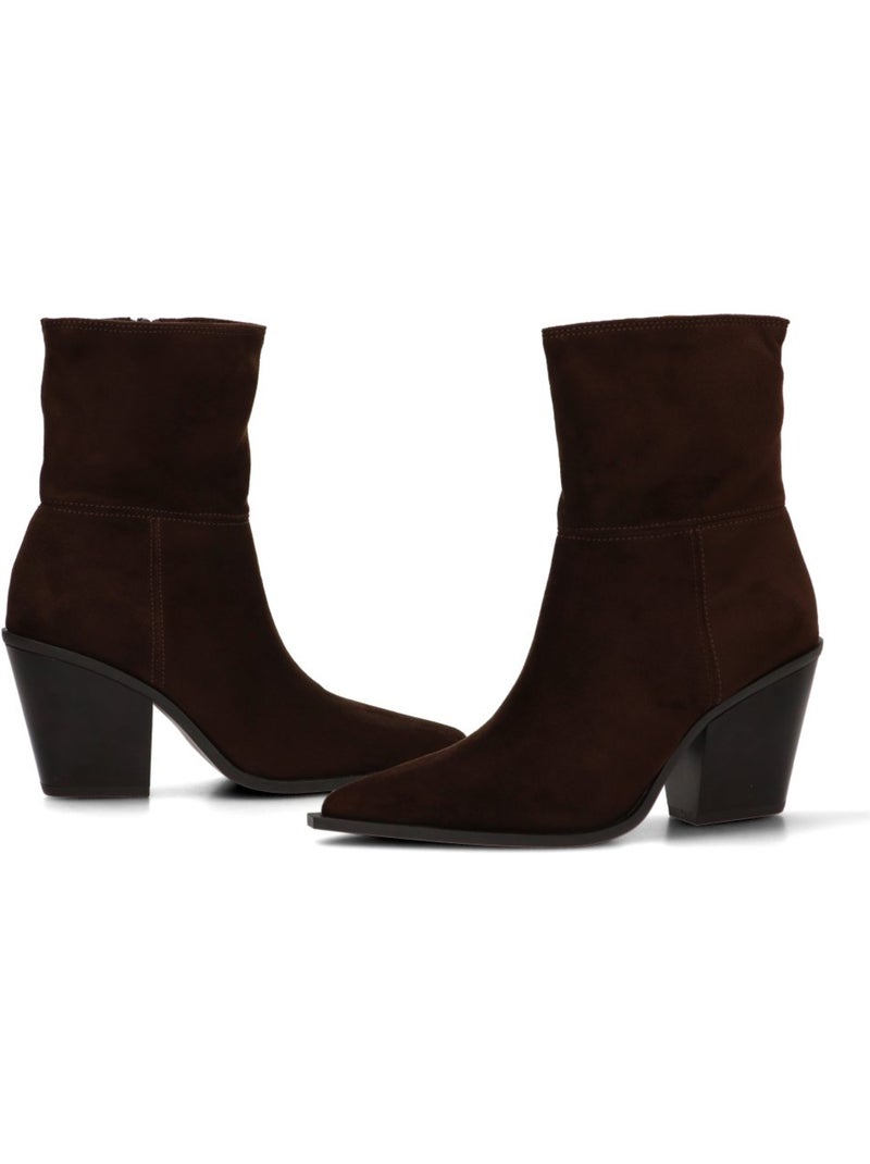 Botin campero mujer tacón alto - corina Marrón capuchino - Kiabi