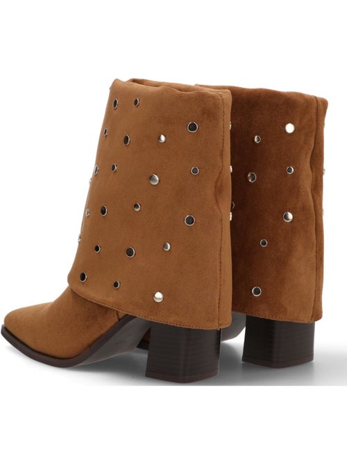 Botin Campero Mujer Tacón Alto - Etika - Kiabi Botin Campero Mujer Tacón Alto - Etika - Kiabi