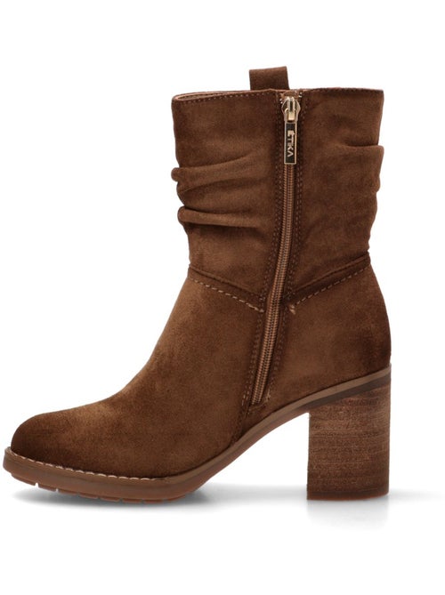 Botin Campero Mujer Tacón Alto - Etika - Kiabi Botin Campero Mujer Tacón Alto - Etika - Kiabi