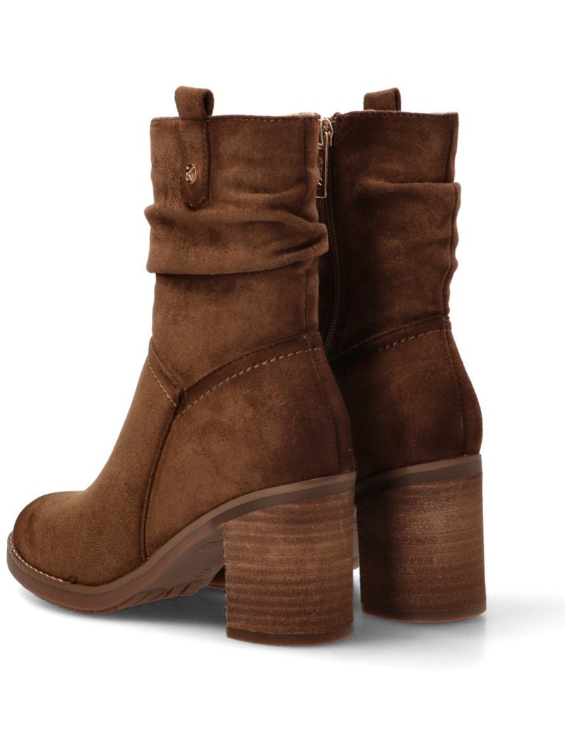 Botin Campero Mujer Tacón Alto - Etika Marrón - Kiabi