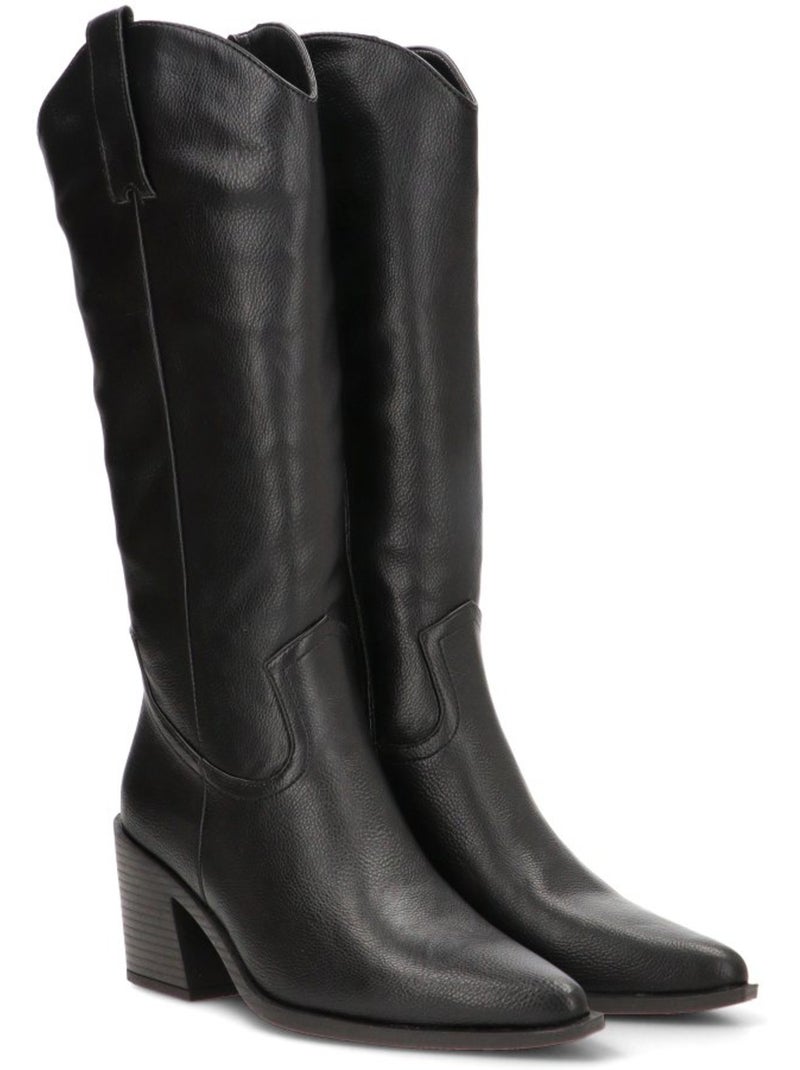 Botin campero mujer tacón alto - etika Negro - Kiabi