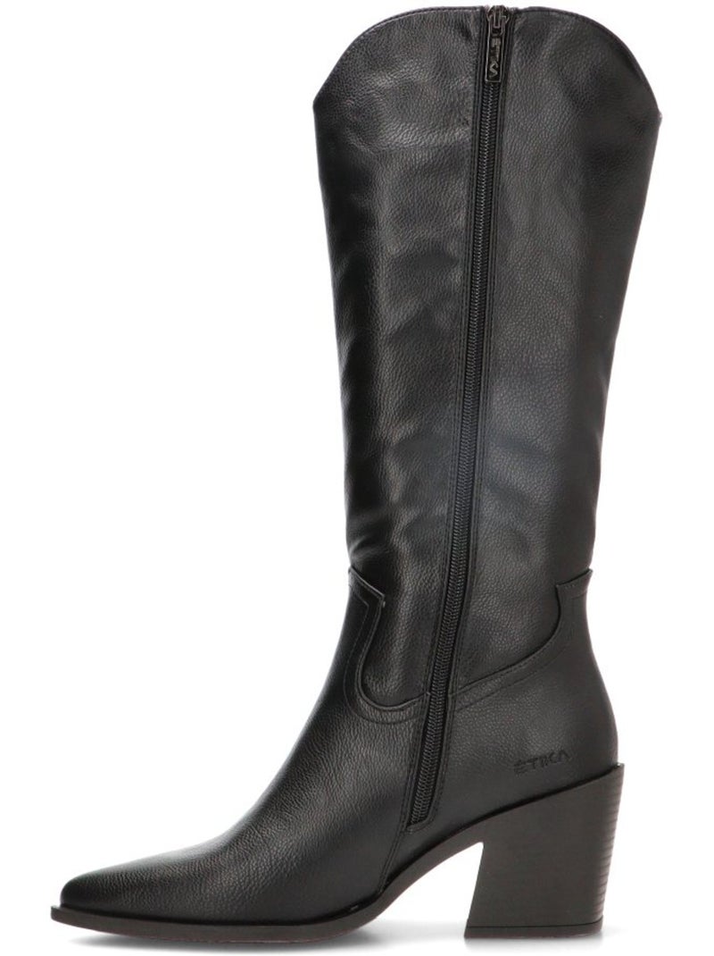Botin campero mujer tacón alto - etika Negro - Kiabi