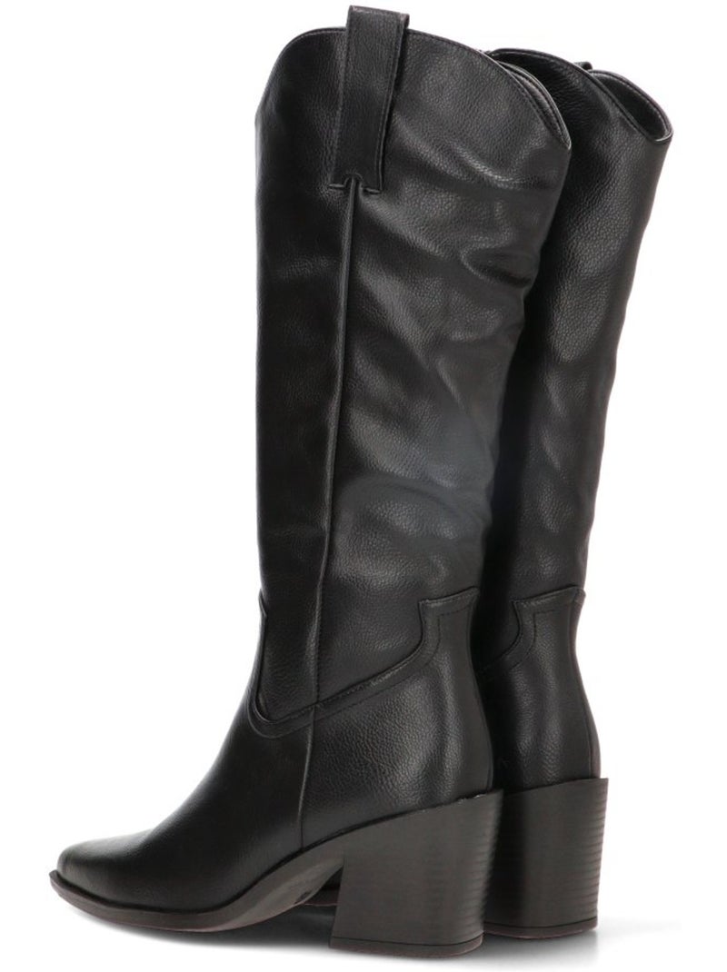Botin campero mujer tacón alto - etika Negro - Kiabi