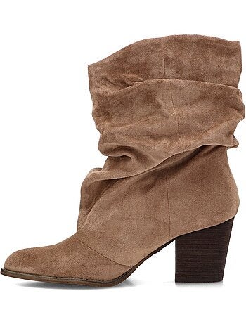 Botin campero mujer tacón alto - luna collection