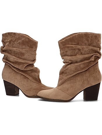 Botin campero mujer tacón alto - luna collection