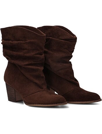 Botin campero mujer tacón alto - luna collection