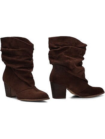 Botin campero mujer tacón alto - luna collection