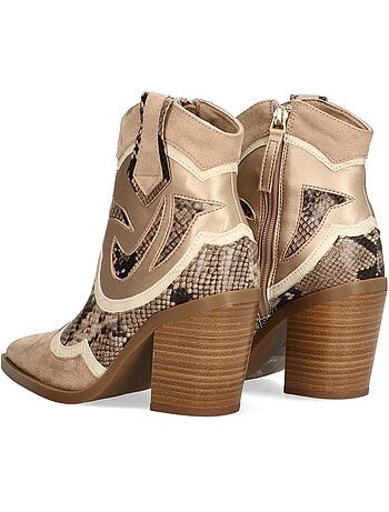 Botin Campero Mujer Tacón Alto - Luna Trend