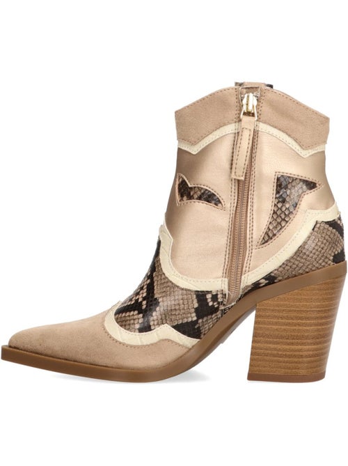 Botin Campero Mujer Tacón Alto - Luna Trend - Kiabi Botin Campero Mujer Tacón Alto - Luna Trend - Kiabi