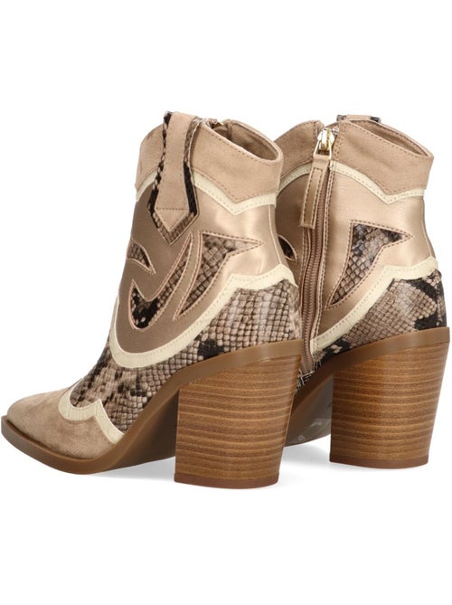 Botin Campero Mujer Tacón Alto - Luna Trend - Kiabi Botin Campero Mujer Tacón Alto - Luna Trend - Kiabi