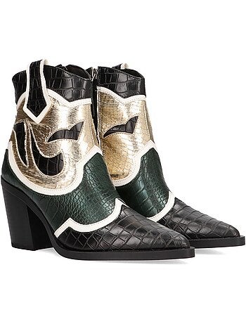Botin campero mujer tacón alto - luna trend