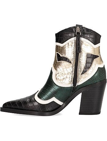 Botin campero mujer tacón alto - luna trend