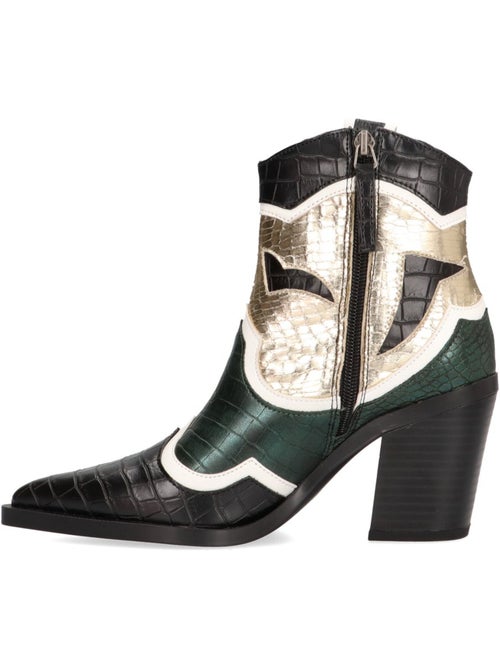 Botin campero mujer tacón alto - luna trend - Kiabi