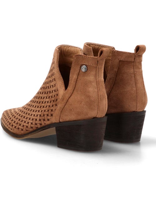 Botin Campero Mujer Tacón Medio - Buonarotti - Kiabi