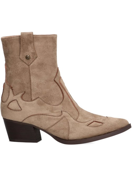 Botin Campero Mujer Tacón Medio - Etika - Kiabi Botin Campero Mujer Tacón Medio - Etika - Kiabi