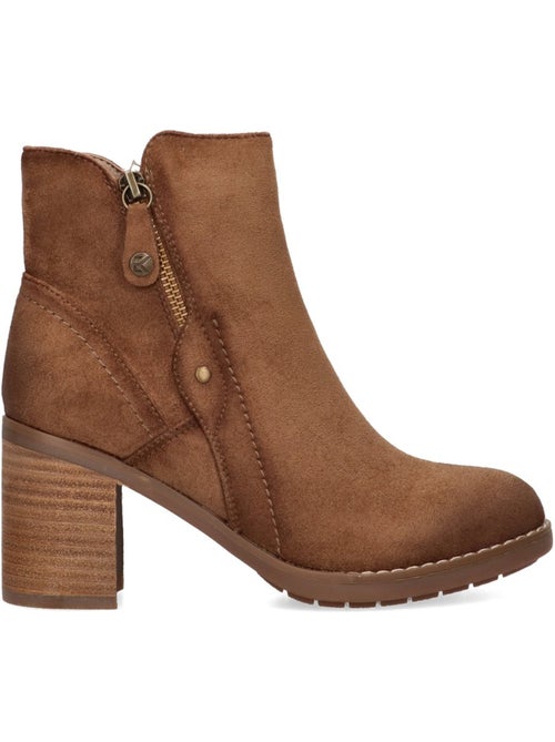 Botin Campero Mujer Tacón Medio - Etika - Kiabi Botin Campero Mujer Tacón Medio - Etika - Kiabi