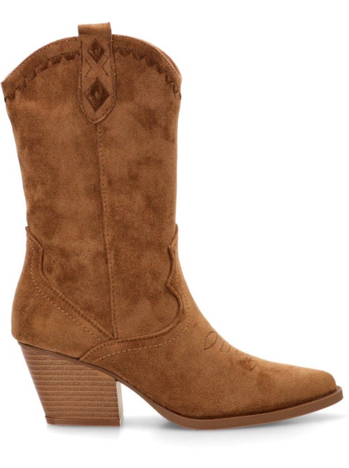 Botin Campero Mujer Tacón Medio - Etika - Kiabi Botin Campero Mujer Tacón Medio - Etika - Kiabi
