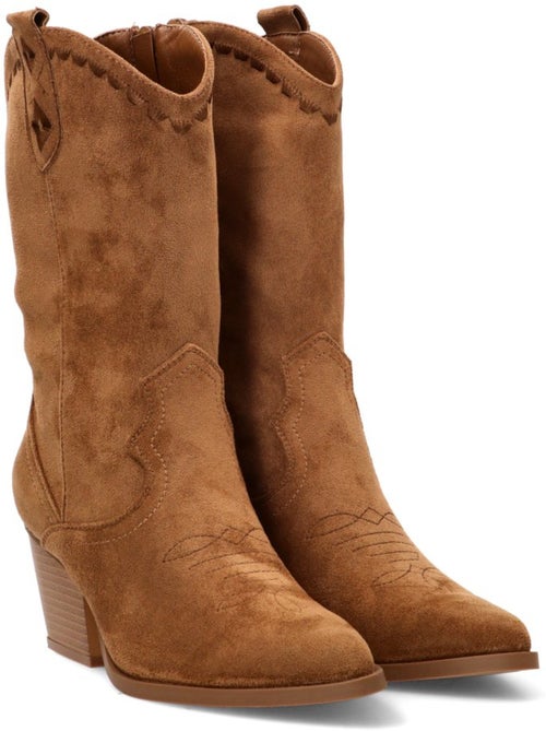 Botin Campero Mujer Tacón Medio - Etika - Kiabi Botin Campero Mujer Tacón Medio - Etika - Kiabi