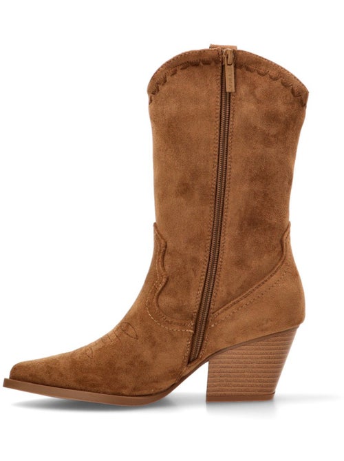 Botin Campero Mujer Tacón Medio - Etika - Kiabi Botin Campero Mujer Tacón Medio - Etika - Kiabi