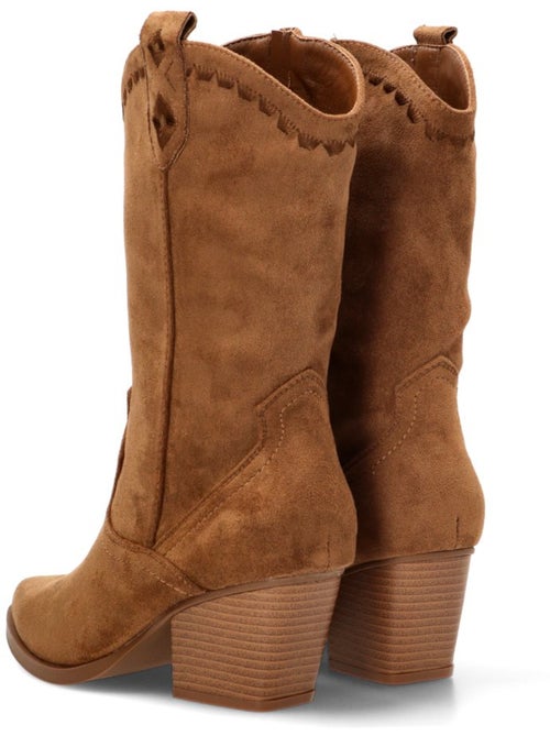 Botin Campero Mujer Tacón Medio - Etika - Kiabi Botin Campero Mujer Tacón Medio - Etika - Kiabi