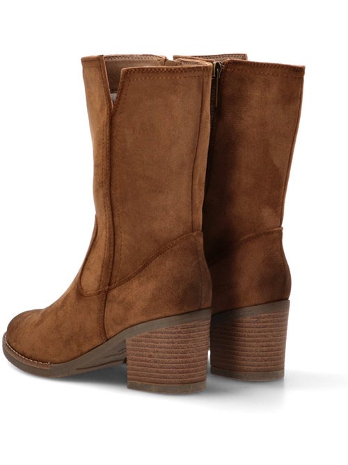 Botin Campero Mujer Tacón Medio - Etika - Kiabi