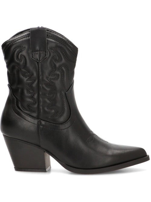 Botin campero mujer tacón medio - etika - Kiabi