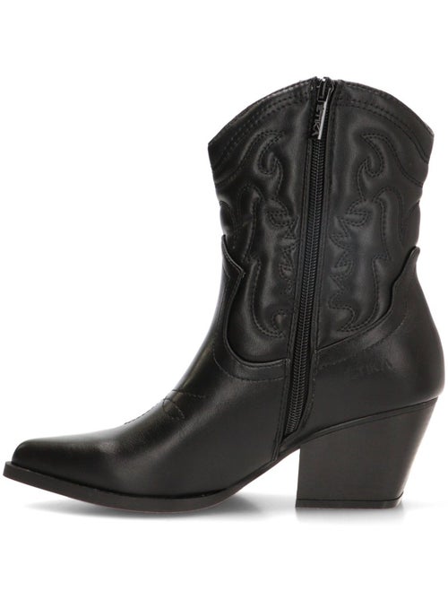 Botin campero mujer tacón medio - etika - Kiabi