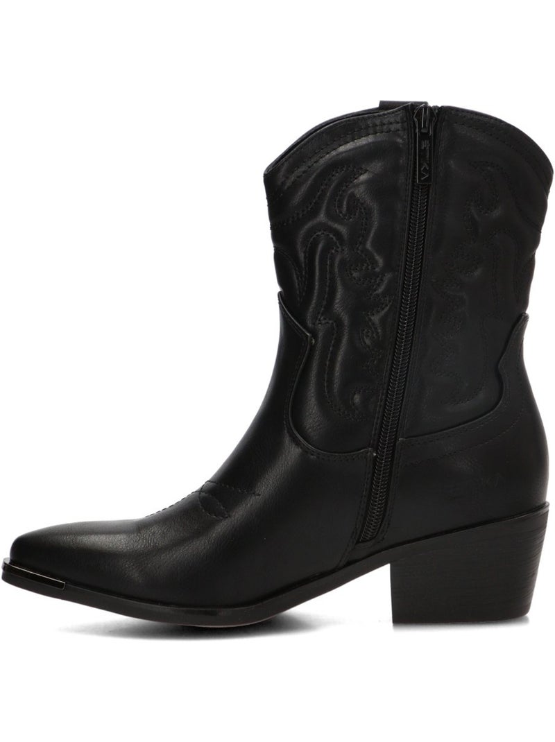 Botin campero mujer tacón medio - etika Negro - Kiabi