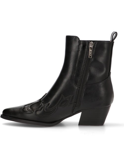 Botin Campero Mujer Tacón Medio - Etika - Kiabi Botin Campero Mujer Tacón Medio - Etika - Kiabi