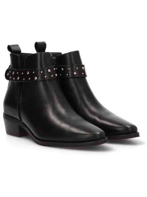 Botin Campero Mujer Tacón Medio - Etika - Kiabi