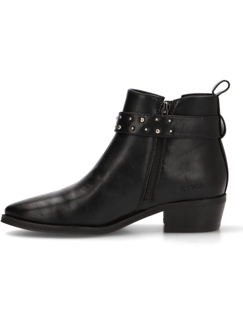 Botin Campero Mujer Tacón Medio - Etika Negro - Kiabi