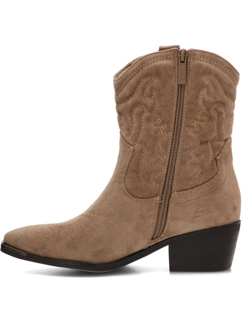 Botin campero mujer tacón medio - etika Taupe - Kiabi