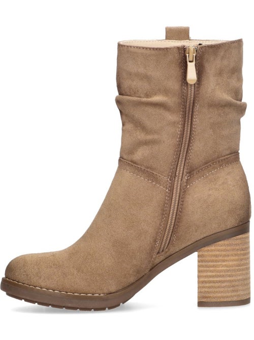 Botin Campero Mujer Tacón Medio - Etika - Kiabi