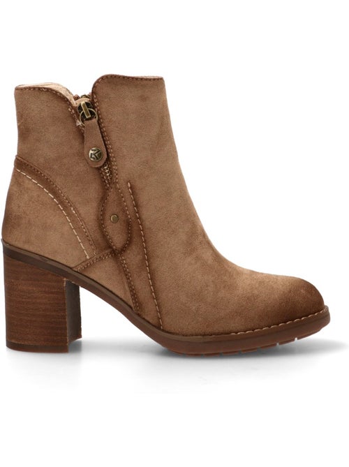 Botin Campero Mujer Tacón Medio - Etika - Kiabi Botin Campero Mujer Tacón Medio - Etika - Kiabi