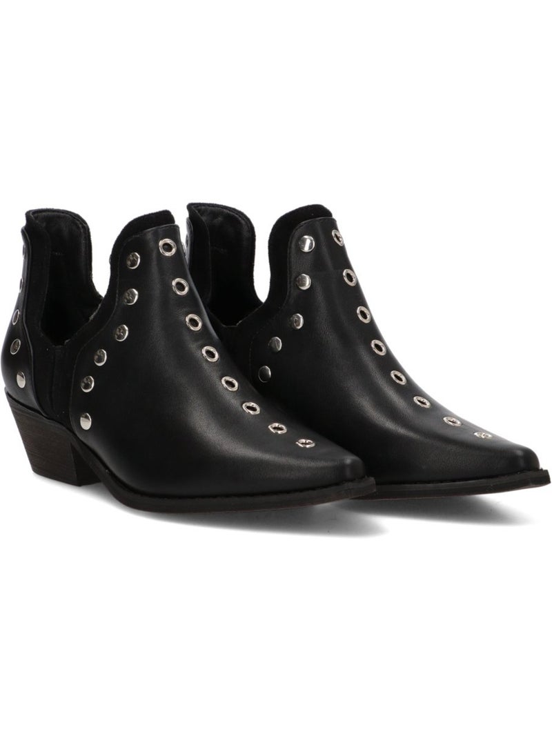 Botin campero mujer tacón medio - luna collection Negro - Kiabi