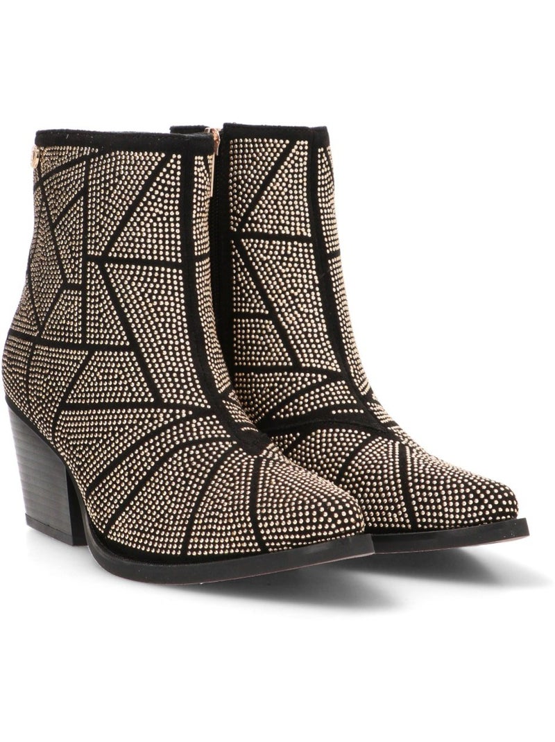 Botin Campero Mujer Tacón Medio - Modelo 144670 Oro - Kiabi