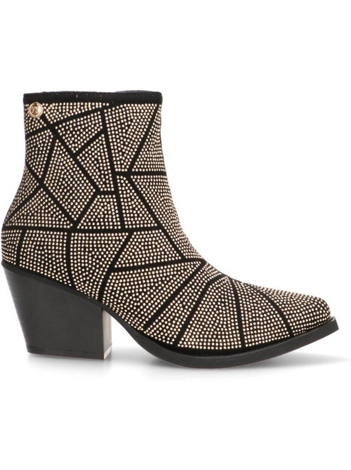 Botin Campero Mujer Tacón Medio - Xti - Kiabi Botin Campero Mujer Tacón Medio - Xti - Kiabi