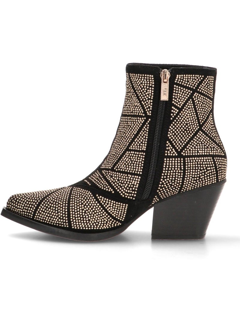 Botin Campero Mujer Tacón Medio - Xti Oro - Kiabi