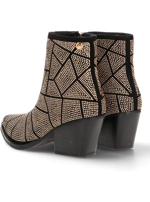 Botin Campero Mujer Tacón Medio - Xti - Kiabi Botin Campero Mujer Tacón Medio - Xti - Kiabi