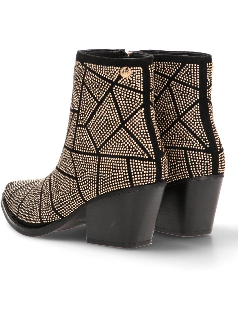 Botin Campero Mujer Tacón Medio - Xti Oro - Kiabi