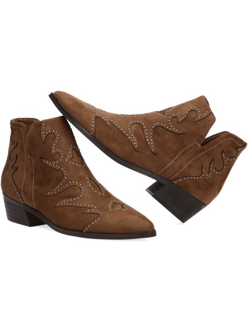 Botin campero mujer tacón medio - yulia - Kiabi Botin campero mujer tacón medio - yulia - Kiabi