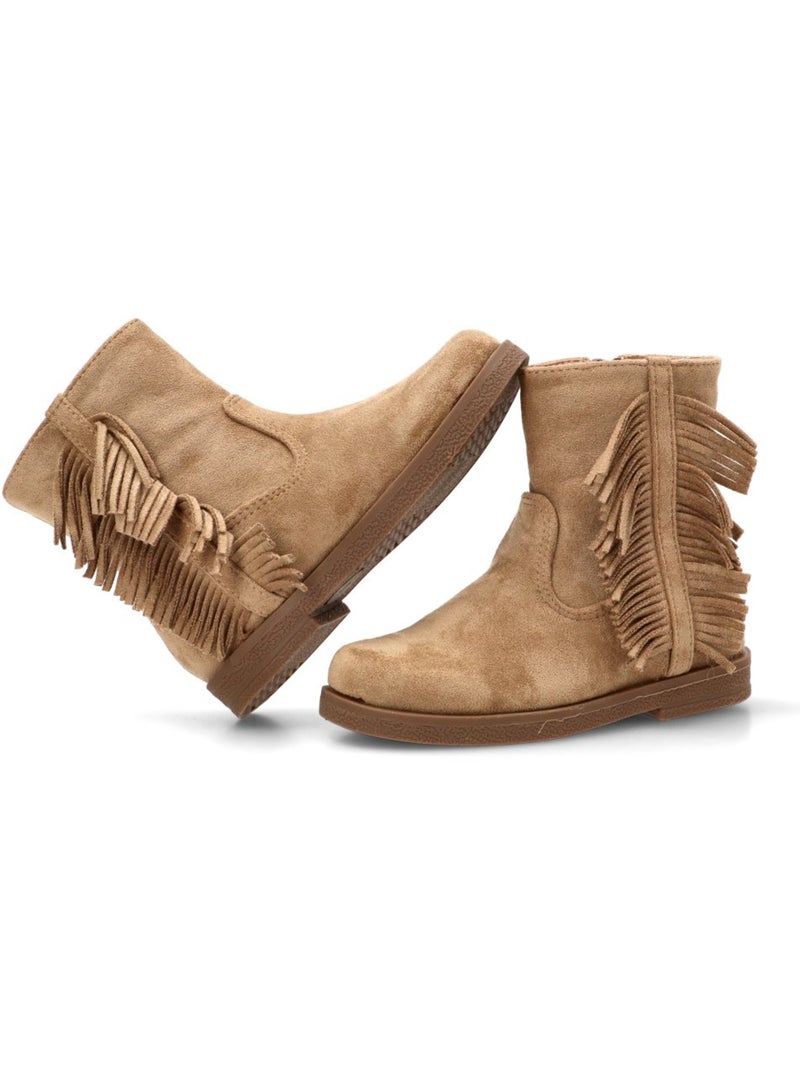Botin campero niña suela plana - etika Taupe - Kiabi
