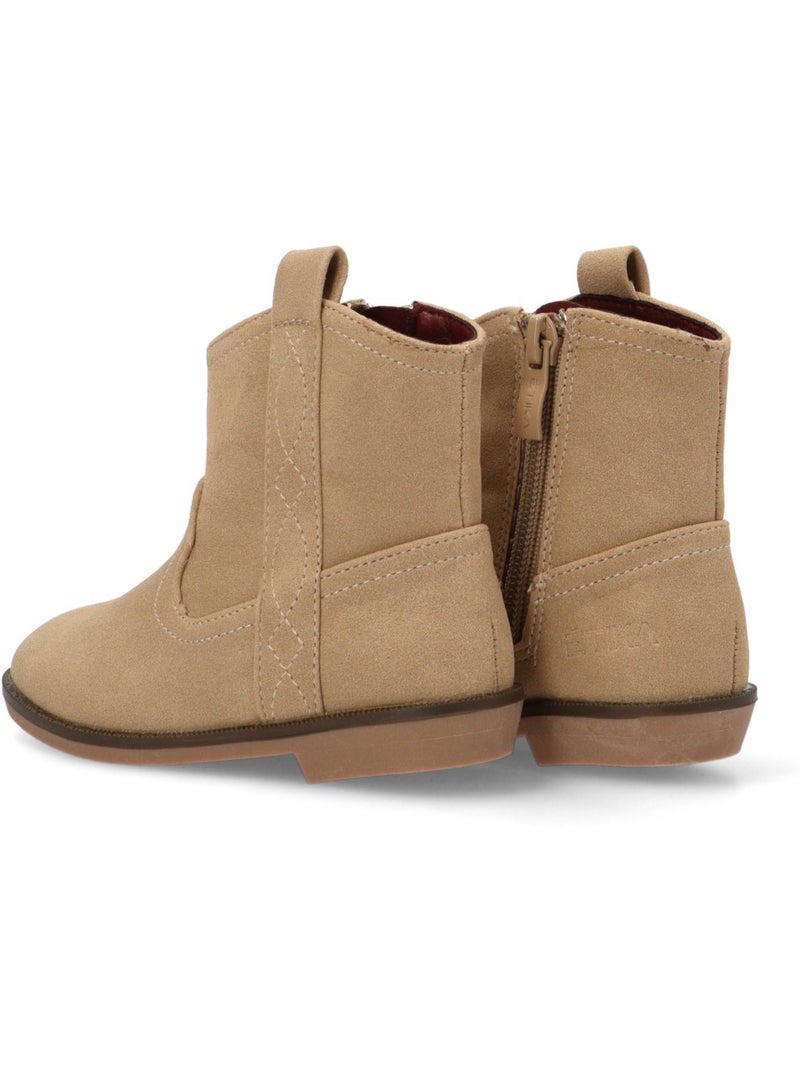 Botin Campero Niña Suela Plana - Etika Taupe - Kiabi