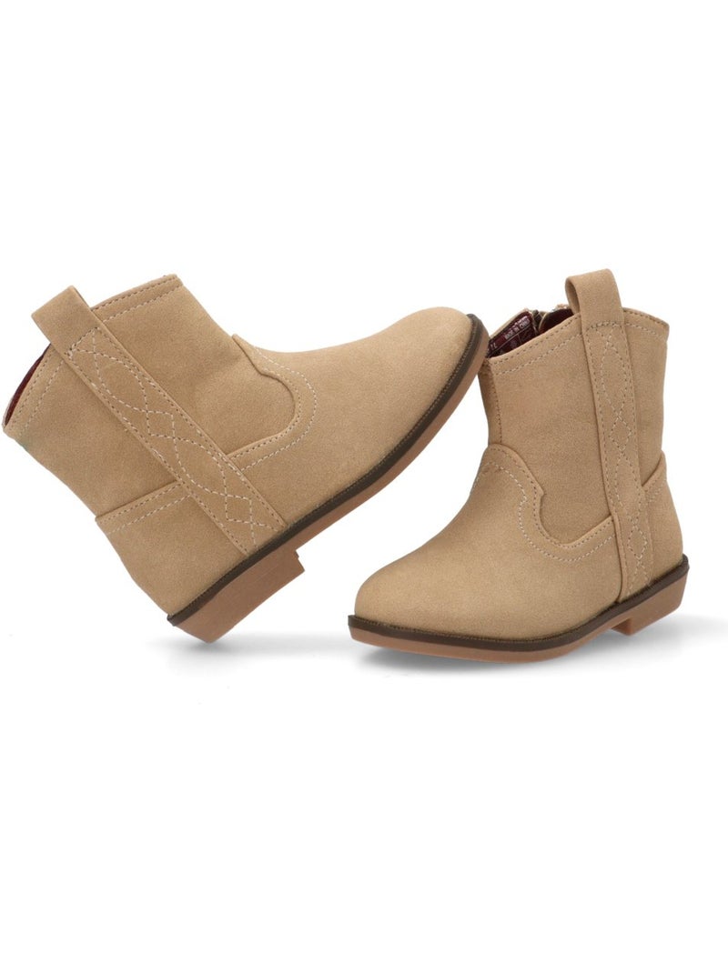 Botin Campero Niña Suela Plana - Etika Taupe - Kiabi