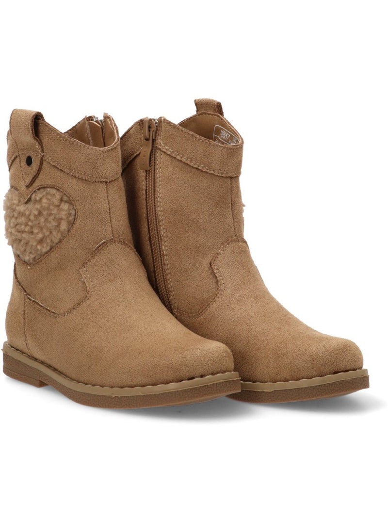 Botin Campero Niña Suela Plana - Etika Taupe - Kiabi