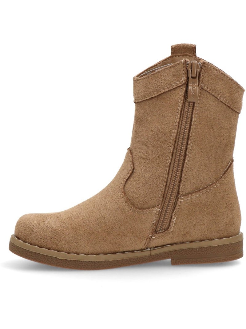 Botin Campero Niña Suela Plana - Etika Taupe - Kiabi