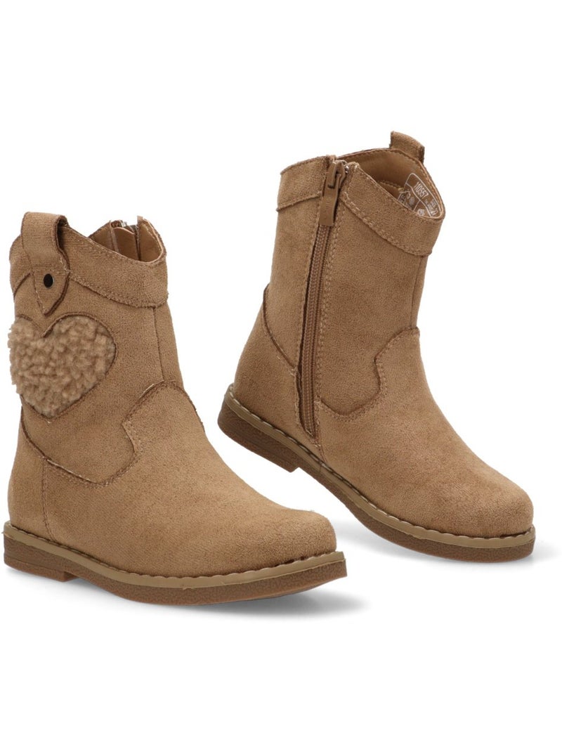 Botin Campero Niña Suela Plana - Etika Taupe - Kiabi