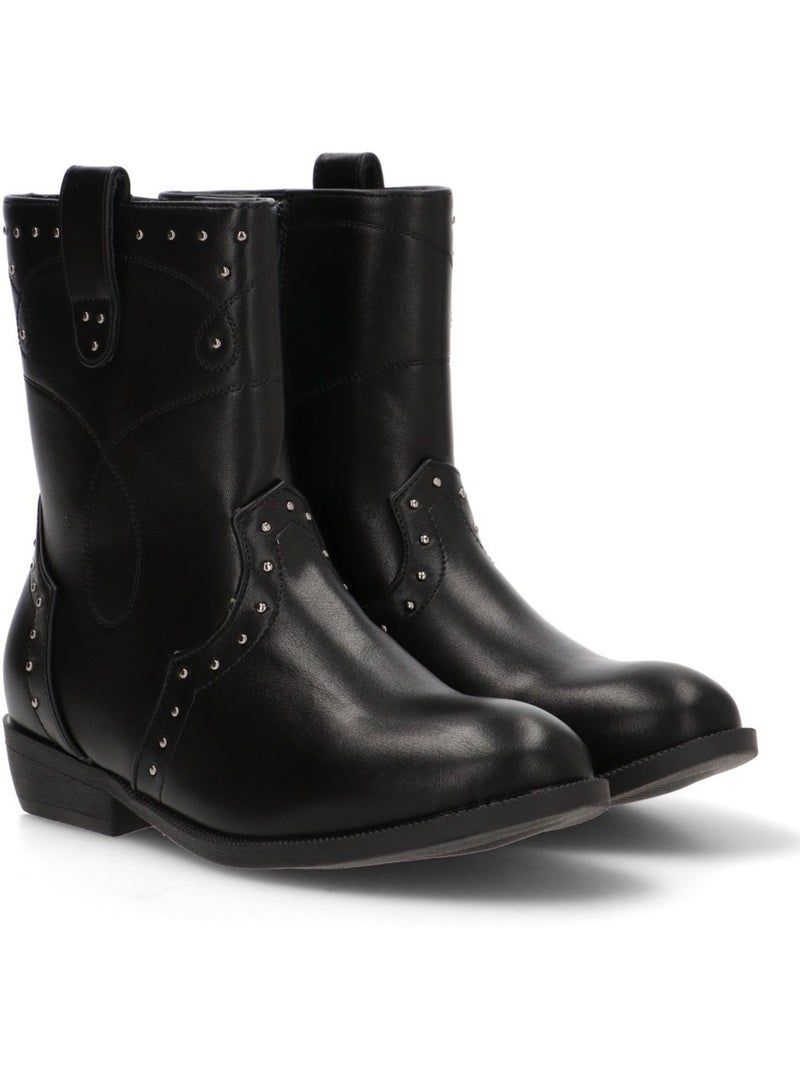 Botin Campero Niña Tacón Medio - Etika Negro - Kiabi