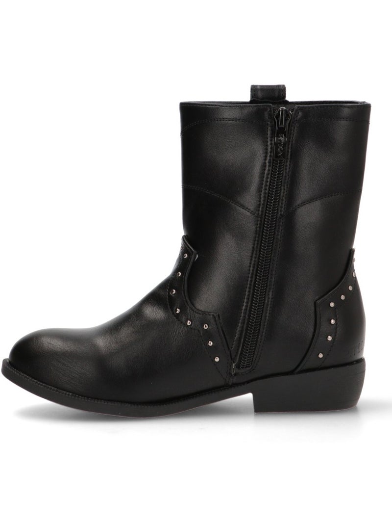 Botin Campero Niña Tacón Medio - Etika Negro - Kiabi